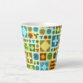 Eerste dingen eerste theepauze! Grappig Sinaasappe Latte Mok (Voorkant)