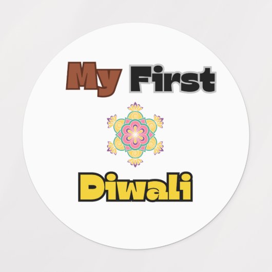 Eerste Diwali ( Stickers) Labels (Design 1)