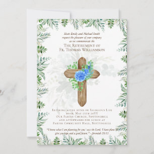 Eerste dominee Deacon Minister Retirement Invites Kaart