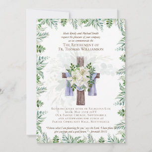 Eerste dominee Deacon Minister Retirement Invites Kaart