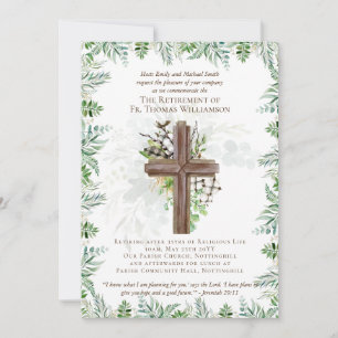 Eerste dominee Deacon Minister Retirement Invites Kaart