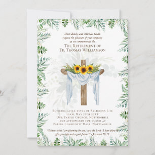 Eerste dominee Deacon Minister Retirement Invites Kaart