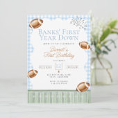 Eerste Down Football verjaardag, Tailgate Party Kaart (Staand voorkant)