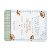 Eerste Down Football verjaardag, Tailgate Party Magneet (Horizontaal)