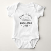 Eerste editie Baby Aankondiging Book Lover Gift Romper (Voorkant)