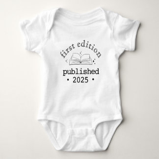 Eerste editie Baby Aankondiging Book Lover Gift Romper
