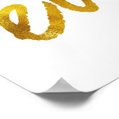 Eerste editie Citaat Faux Gold Foil Metallic Desig Poster (Hoek)
