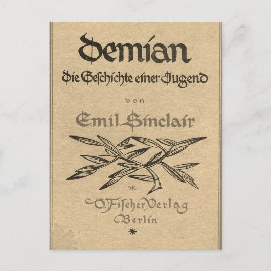 Eerste editie cover van Demian (1919) Briefkaart (Voorkant)