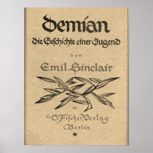 Eerste editie cover van Demian (1919) Poster (Voorkant)