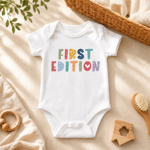 Eerste Editie Grappige Pasgeboren Outfit voor Eers Romper