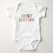 Eerste Editie Grappige Pasgeboren Outfit voor Eers Romper (Voorkant)