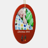 Eerste eerste kerstversiering voor baby's keramisch ornament (Rechts)
