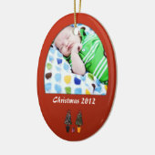 Eerste eerste kerstversiering voor baby's keramisch ornament (Links)