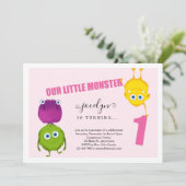 Eerste eerste uitnodiging van de eerste verjaardag (Staand voorkant)