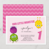 Eerste eerste uitnodiging van de eerste verjaardag (Voorkant / Achterkant)