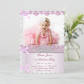 Eerste eerste verjaardag van de meisjes van het fe kaart (Staand voorkant)