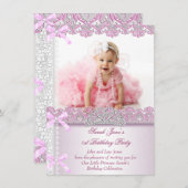 Eerste eerste verjaardag van de meisjes van het fe kaart (Voorkant / Achterkant)