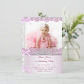 Eerste eerste verjaardag van de meisjes van het fe kaart (Staand voorkant)