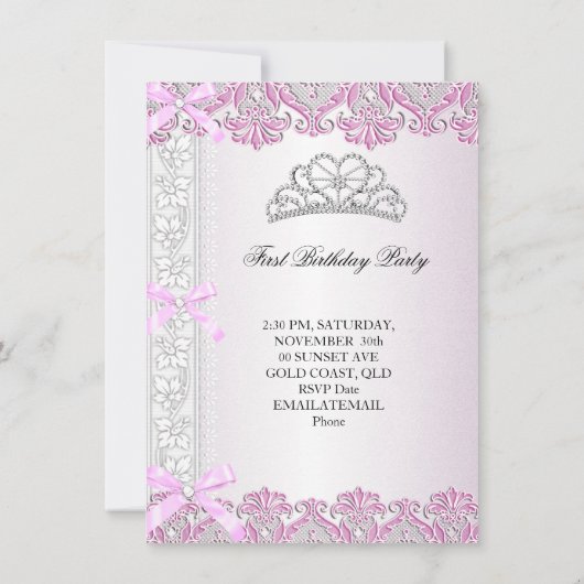 Eerste eerste verjaardag van de meisjes van het fe kaart (Achterkant)