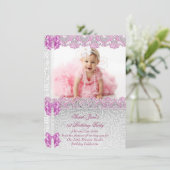 Eerste eerste verjaardag van de meisjes van het fe kaart (Staand voorkant)