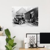 Eerste elektrische auto: 1919 poster (Thuiskantoor)