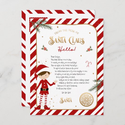 Eerste Elf-aankomst WelkomstBriefkaart Briefkaart (Voorkant / Achterkant)