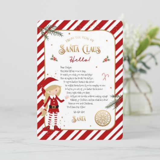 Eerste Elf Arrival Welkomstbrief (Staand voorkant)