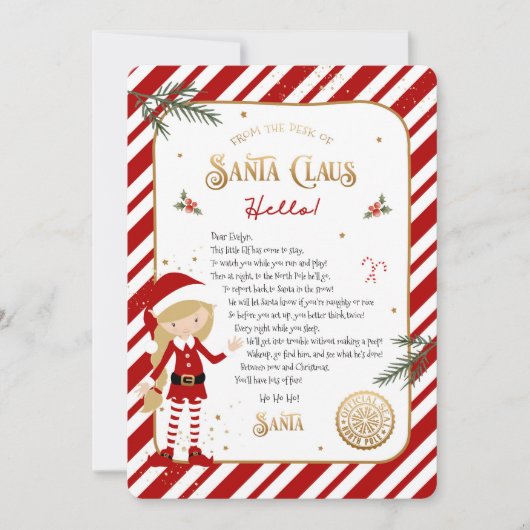 Eerste Elf Arrival Welkomstbrief (Voorkant)