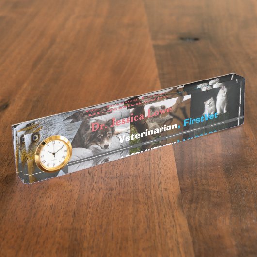 Eerste en beste diergeneeskundige verzorging naambordje (Zijkant)