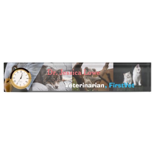 Eerste en beste diergeneeskundige verzorging naambordje (Voorkant)