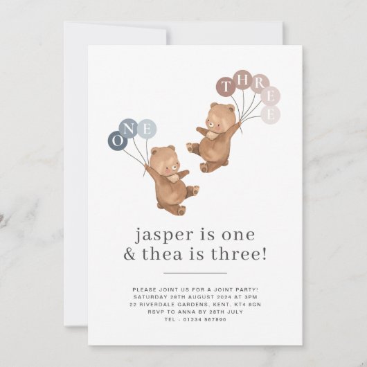 Eerste en derde Beer uitnodiging (Voorkant)