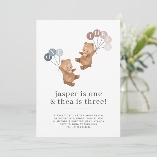 Eerste en derde Beer uitnodiging (Staand voorkant)