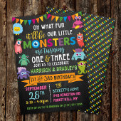 Eerste en derde verjaardag van het kleine Monster  Kaart