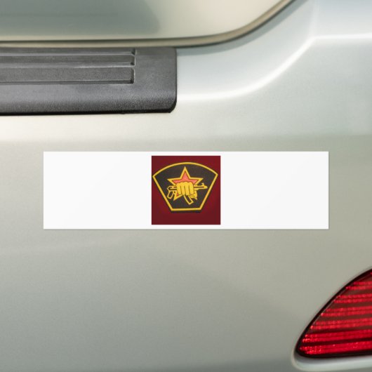 eerste en rode ster bumpersticker (Op auto)