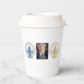 Eerste en tweede inauguratie van President Trump Papieren Bekers (Achterkant)