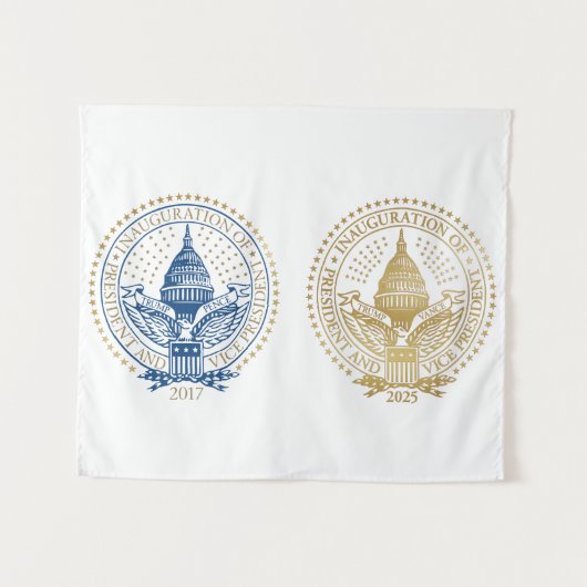 Eerste en tweede inauguratie van President Trump Wandkleed (Voorkant (horizontaal))