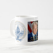 Eerste en tweede inaugurele zegel Donald Trump Koffiemok (Voorkant links)