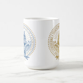 Eerste en tweede inaugurele zegel Donald Trump Koffiemok