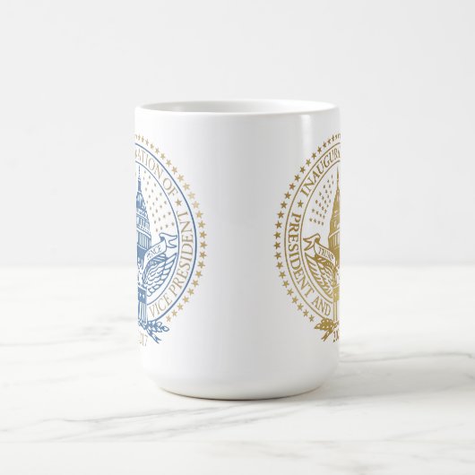 Eerste en tweede inaugurele zegel Donald Trump Koffiemok (Center)