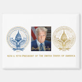 Eerste en tweede inaugurele zegel Donald Trump Magneet (Voorkant)