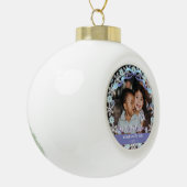 Eerste Erasmus oma Snowflakes Ribbon Light Blue Keramische Bal Ornament (Links)