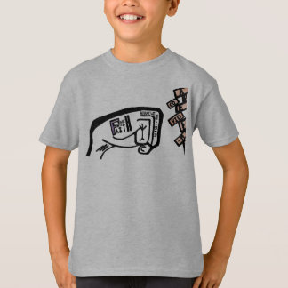 Eerste Faith Bold Black en White Tekening T-shirt
