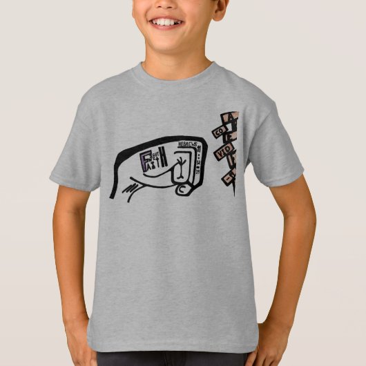 Eerste Faith Bold Black en White Tekening T-shirt (Voorkant)