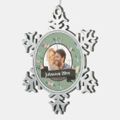 Eerste familie kerst tin sneeuwvlok ornament (Rechts)