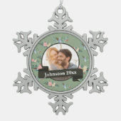 Eerste familie kerst tin sneeuwvlok ornament (Voorkant)