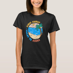 Eerste familie vakantie naar Aruba vakantie souven T-shirt