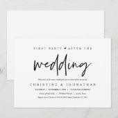 Eerste feest na de bruiloft, Brunch feest Kaart (Voorkant / Achterkant)