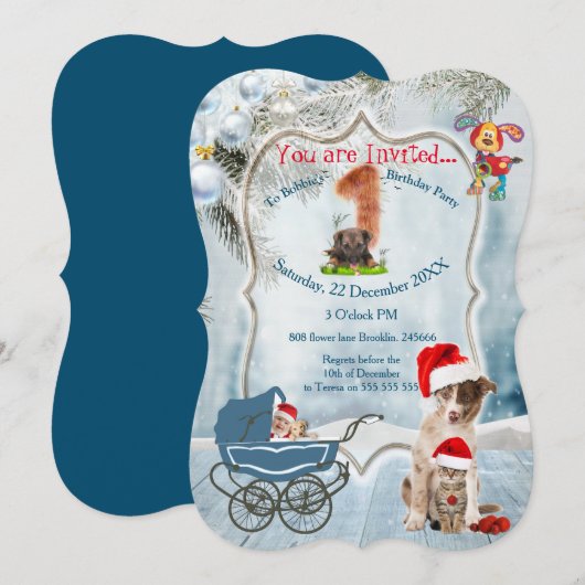 Eerste feestdag kaart (Voorkant / Achterkant)