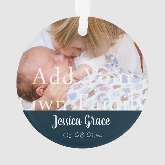 Eerste feestdag met kerstgrootouders ornament (achterkant)