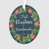Eerste feestdag met kerstgrootouders ornament (voorkant)
